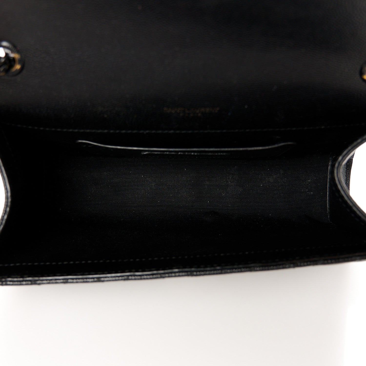 Saint Laurent Grain De Poudre Textured Mixed Matelasse Triquilt Small Monogram Monochrome Satchel Black 5 of 14