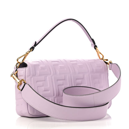 Fendi Nappa FF 1974 Embossed Baguette Anemone 2 of 8