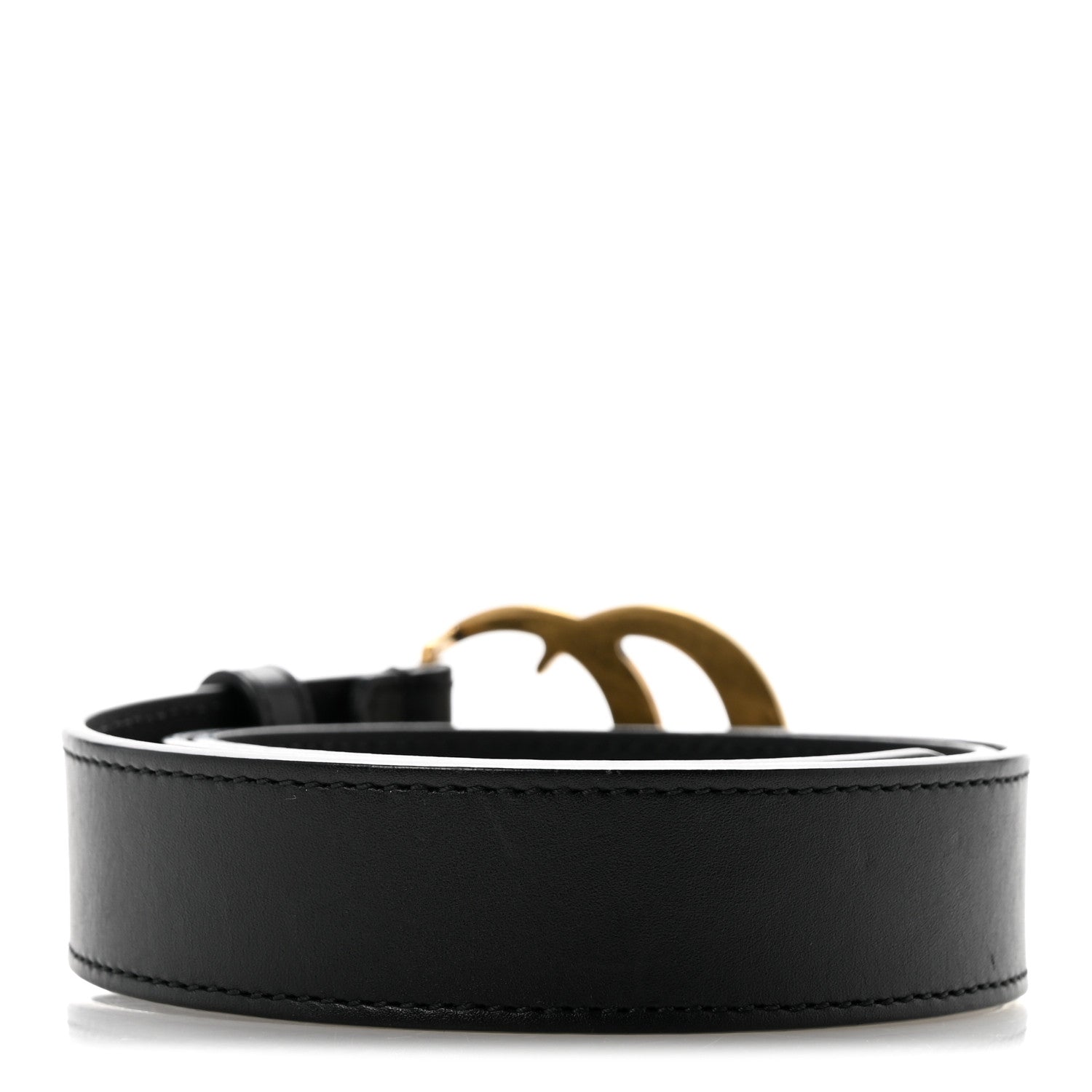 Gucci Calfskin Double GG 30mm Belt 75 30 Black 2 of 7
