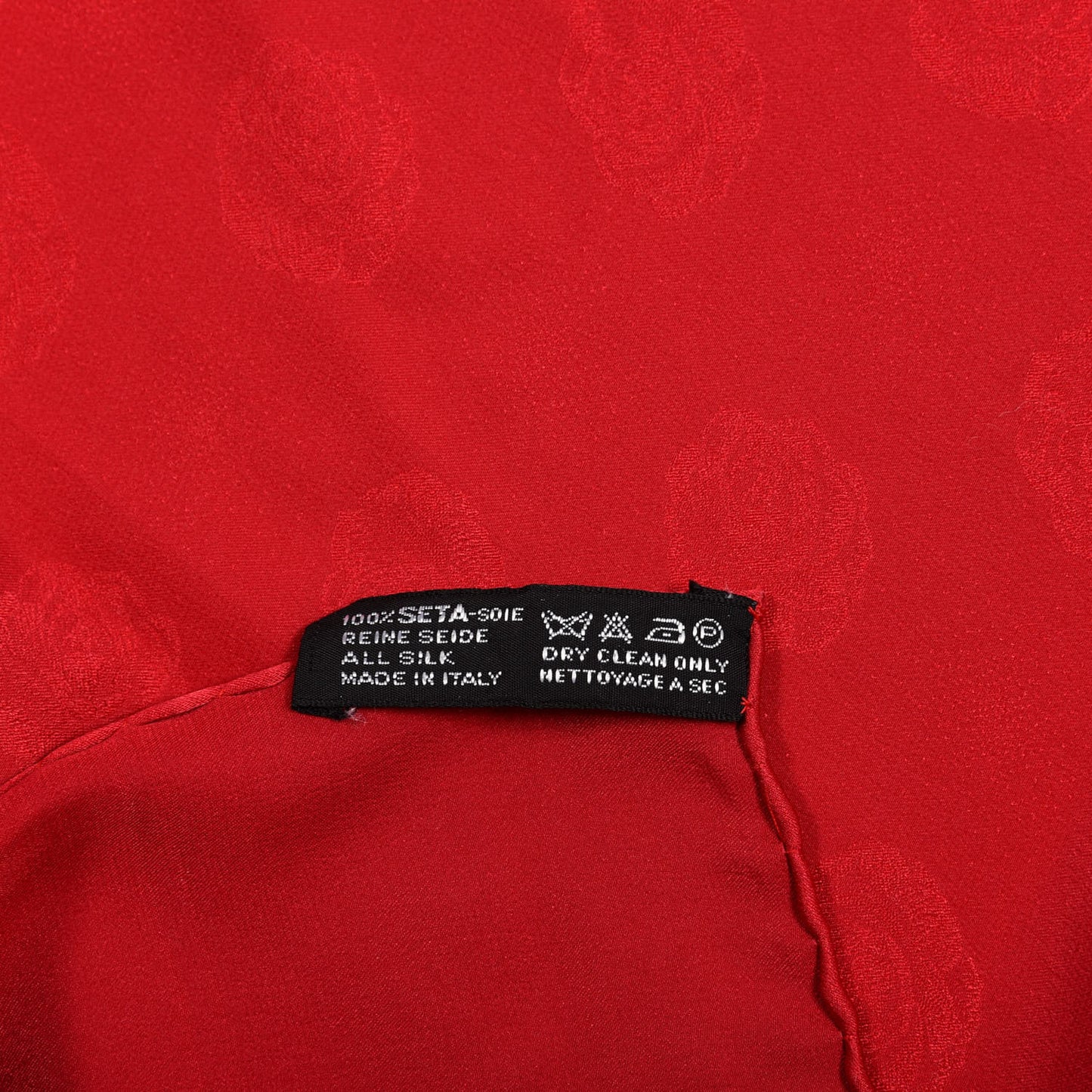 Silk Roses Square Scarf Red