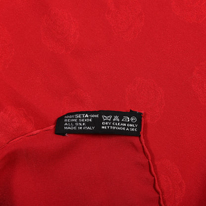 Chanel Silk Roses Square Scarf Red 3 of 3