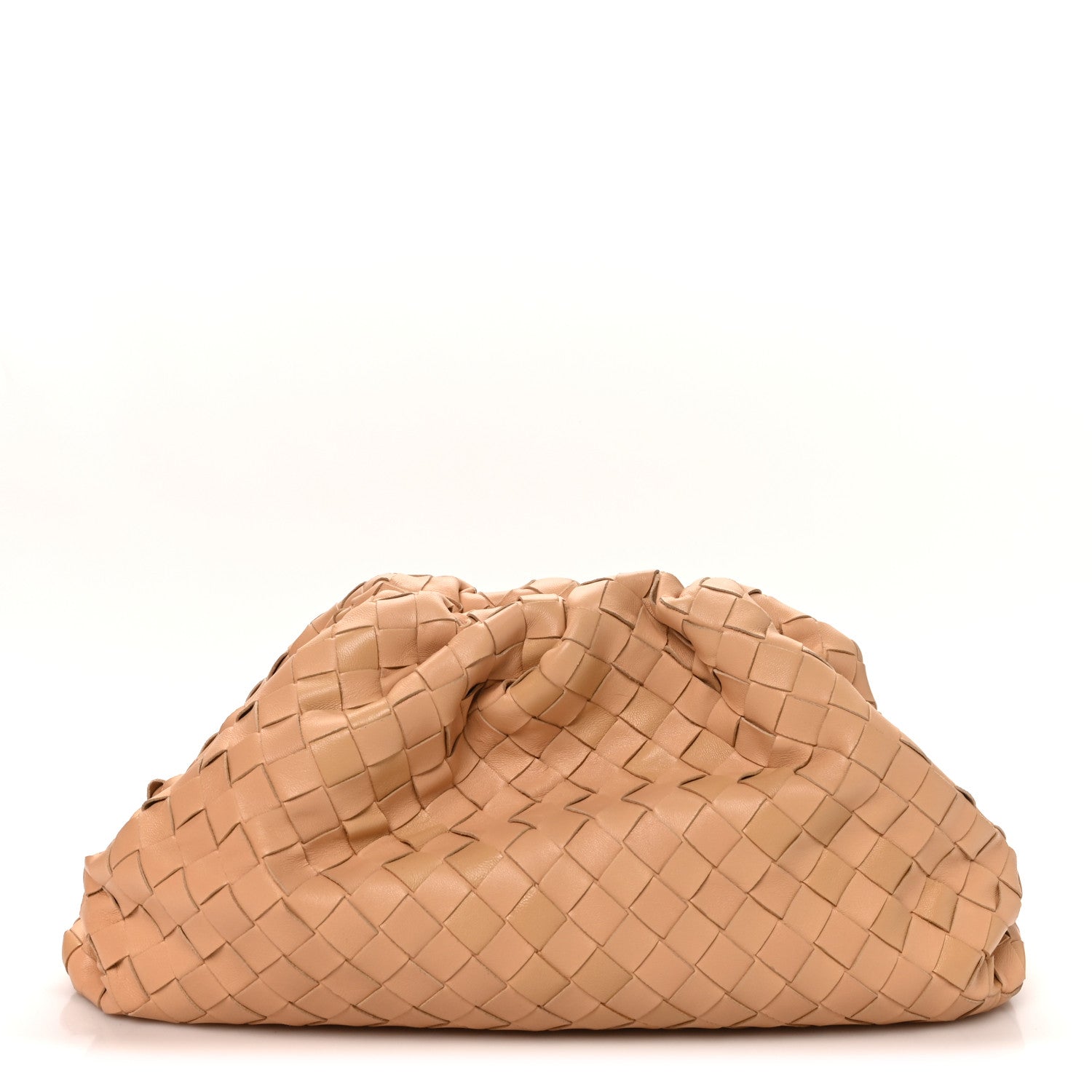 Bottega Veneta Nappa Maxi Intrecciato The Pouch Oversized Clutch Caramel 1 of 7