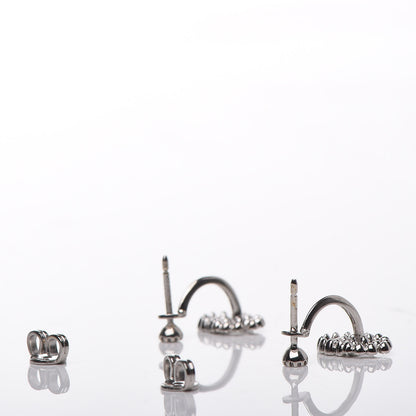 Gucci 18K White Gold Diamond Running G Drop Earrings 5 of 6