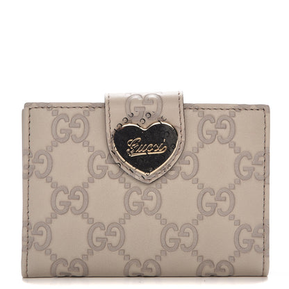 Gucci Guccissima Heart Travel Wallet Off White 1 of 9