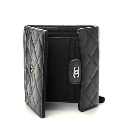 Chanel Caviar Quilted Compact Flap Wallet Black 5 of 7