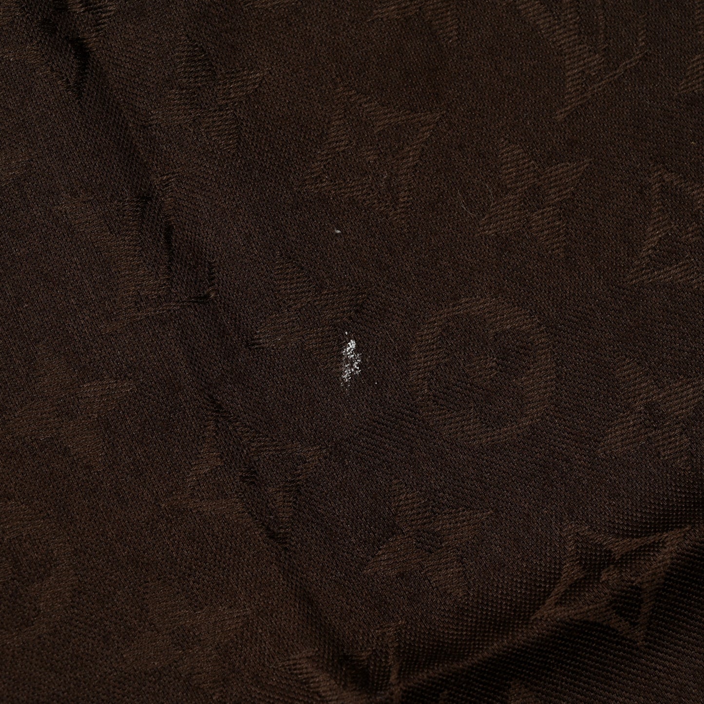Silk Wool Monogram Shawl Brown