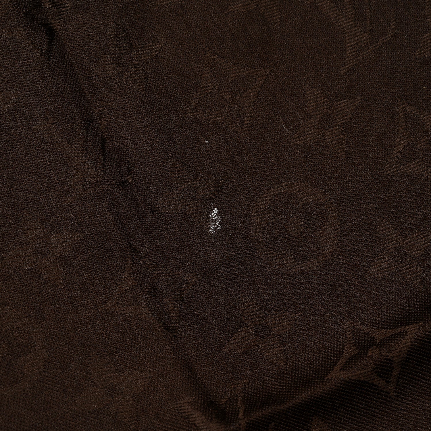 Louis Vuitton Silk Wool Monogram Shawl Brown 4 of 4