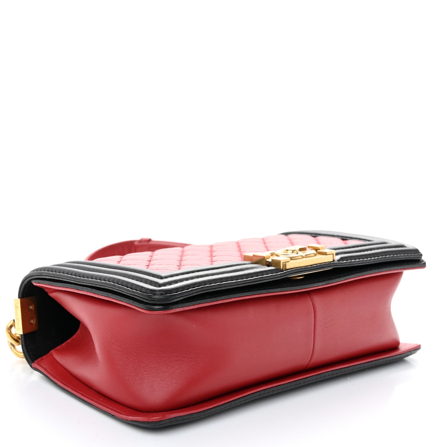 Chanel Lambskin Quilted Medium Boy Flap Dark Red Black 4 of 10