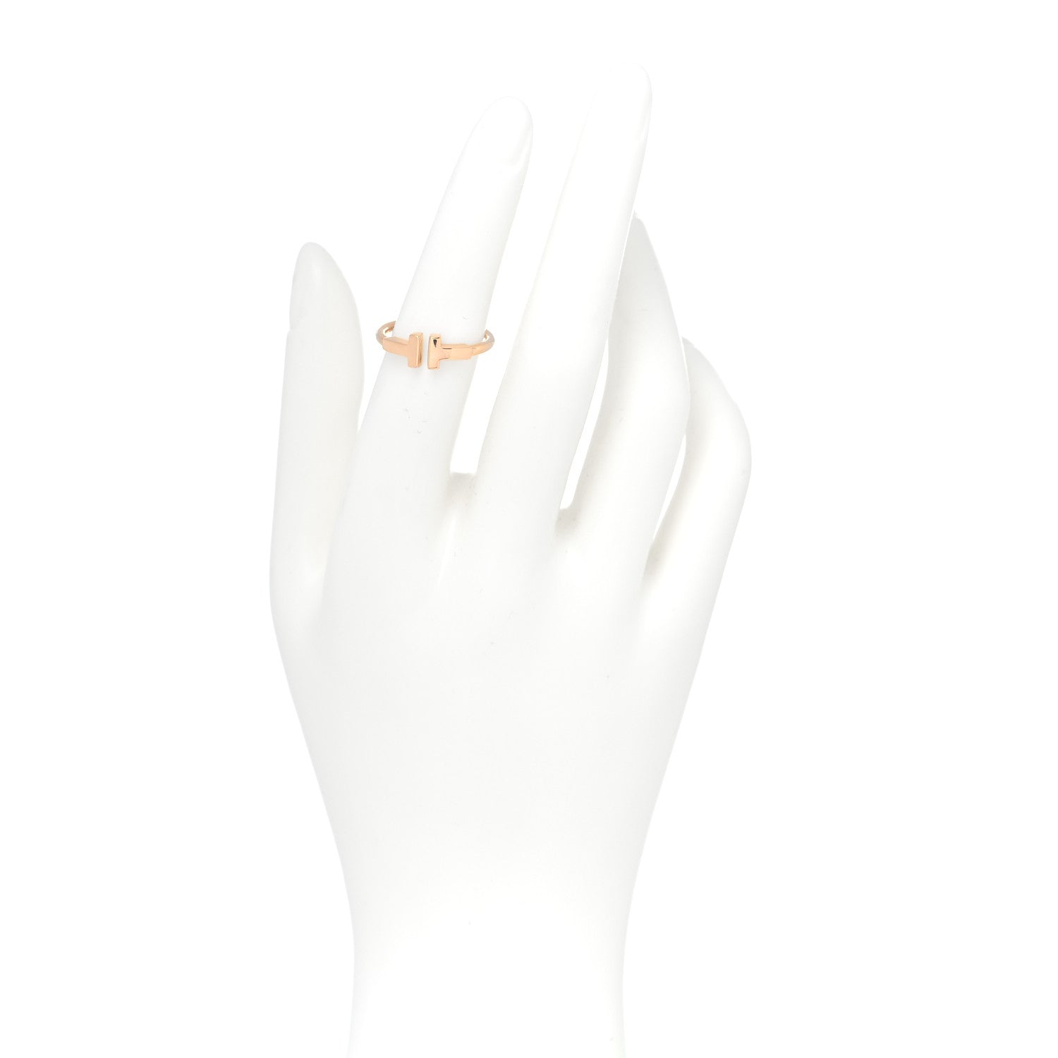 Tiffany 18K Rose Gold T Wire Ring 51 5.75 2 of 4