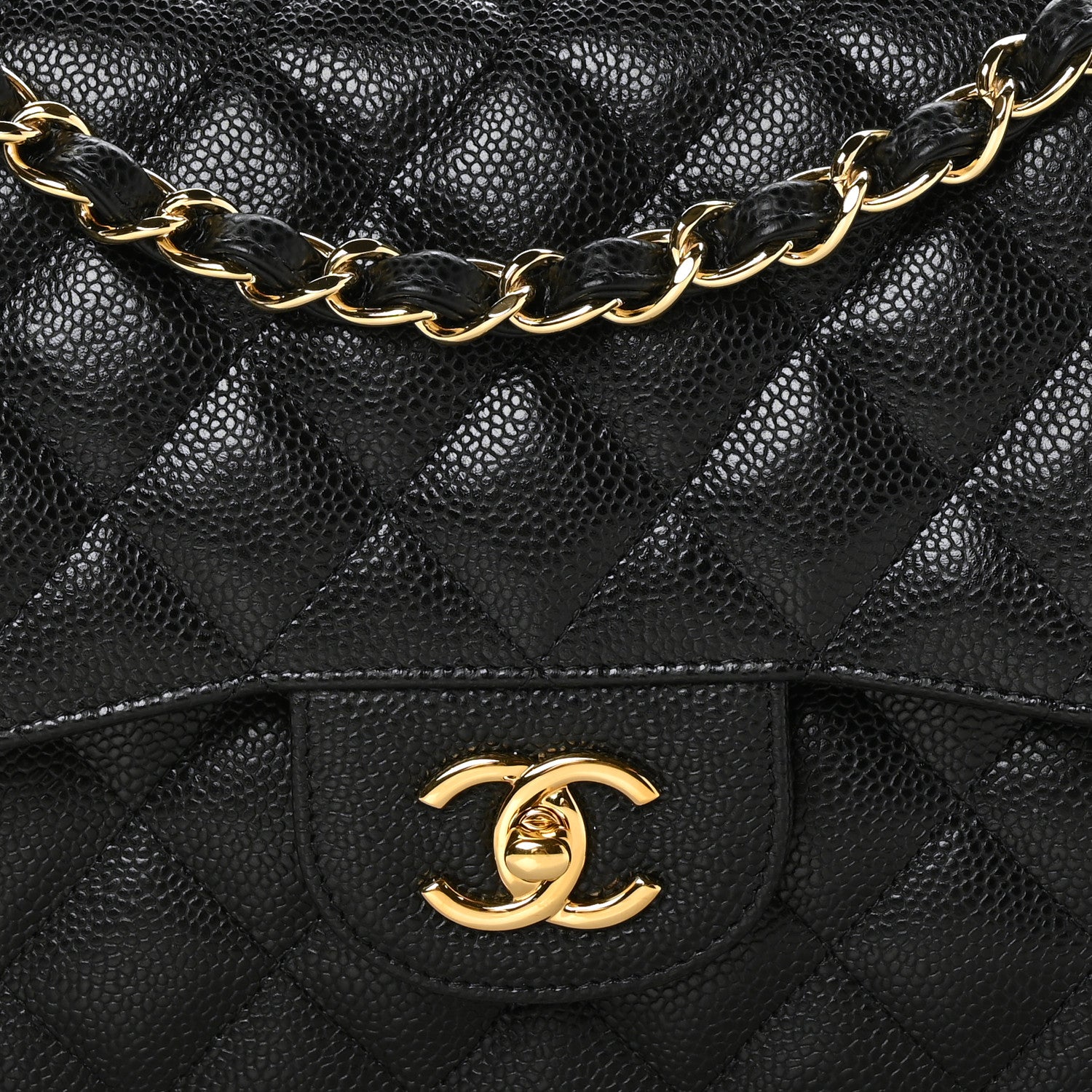 Chanel Caviar Quilted Jumbo Double Flap Black 8 of 11