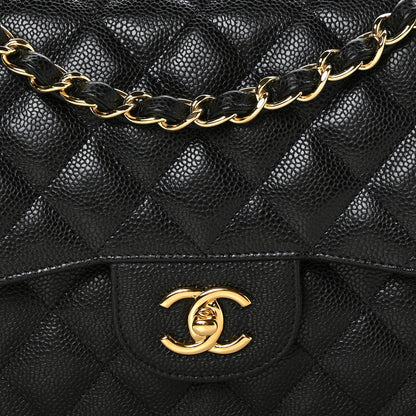 Chanel Caviar Quilted Jumbo Double Flap Black 8 of 11