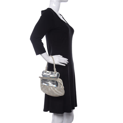 Fendi Laminated Calfskin To You Convertible Pochette Silver 3 of 15