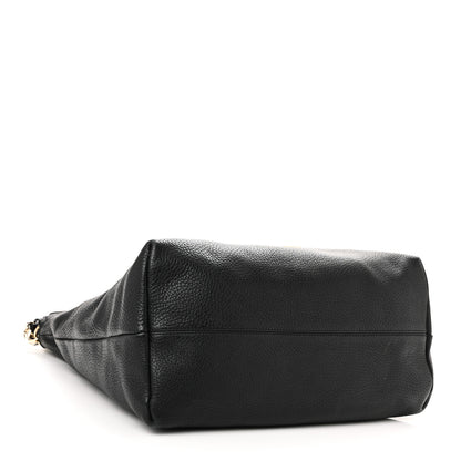 Burberry Grainy Calfskin Medium Cale Hobo Black 4 of 9