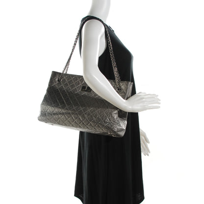Chanel Aged Calfskin Quilted Reissue 2.55 Tote Dark Silver 2 of 7