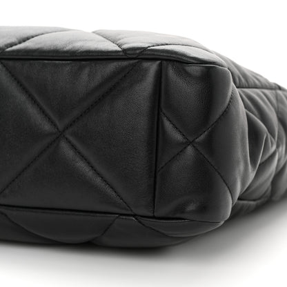 Chanel Lambskin Quilted Chanel 19 Shopping Bag Black 10 of 10