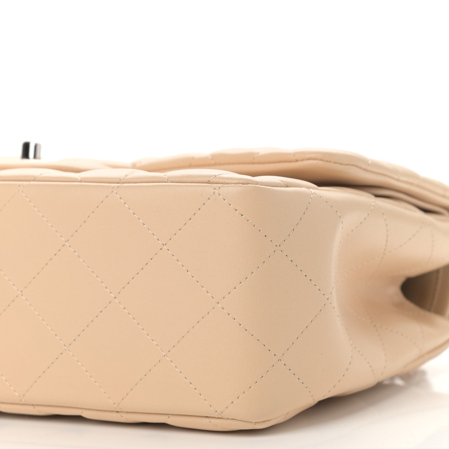 Chanel Lambskin Quilted Jumbo Double Flap Beige 5 of 10
