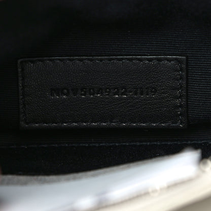 Saint Laurent Grain De Poudre Chevron Monogram Bill Pouch Crema Soft 7 of 11