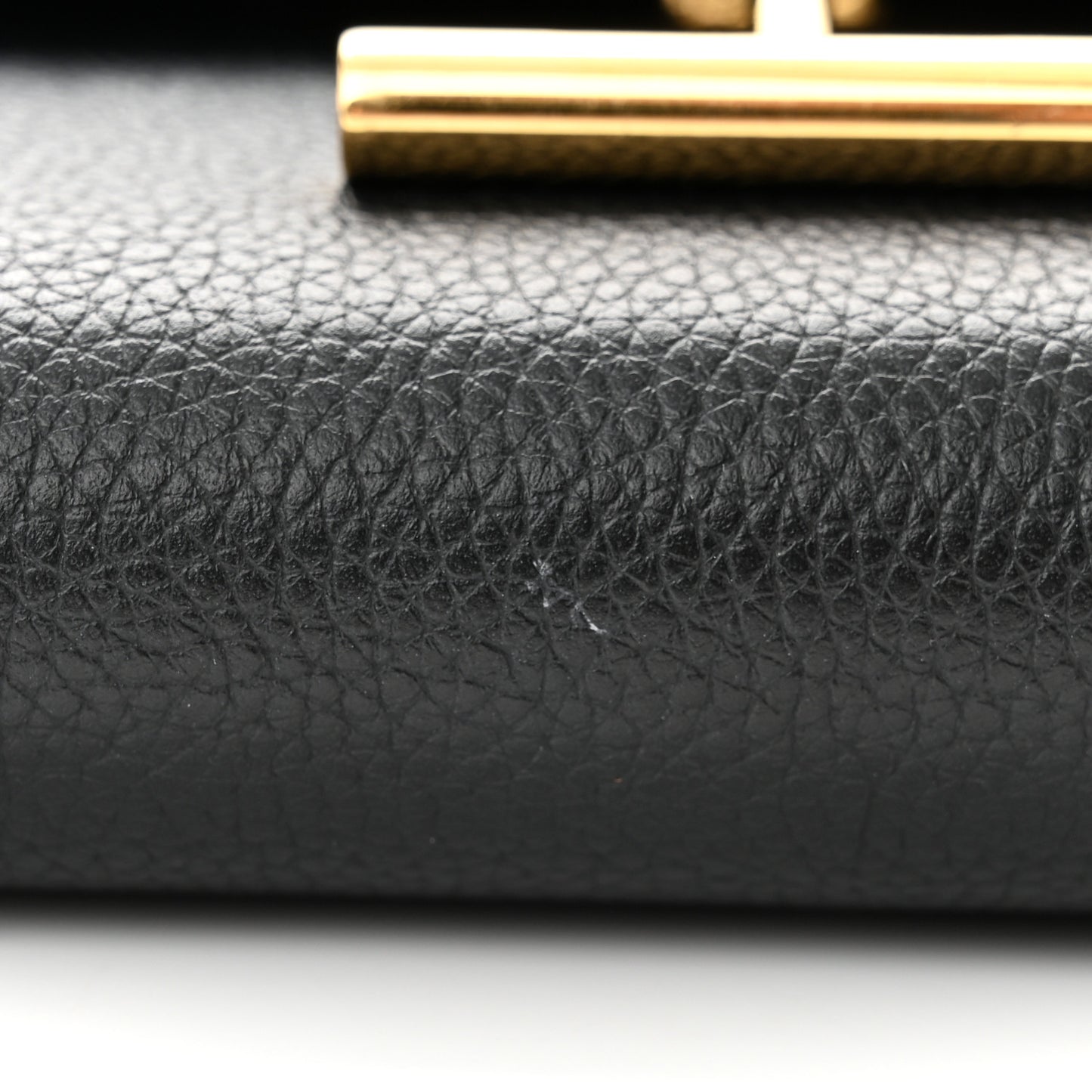 Calfskin T Clasp Tara Wallet On Strap Black
