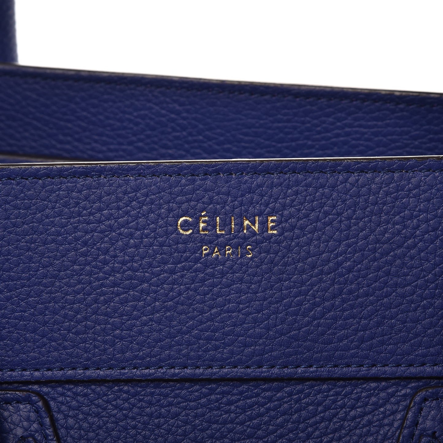 Drummed Calfskin Mini Luggage Indigo