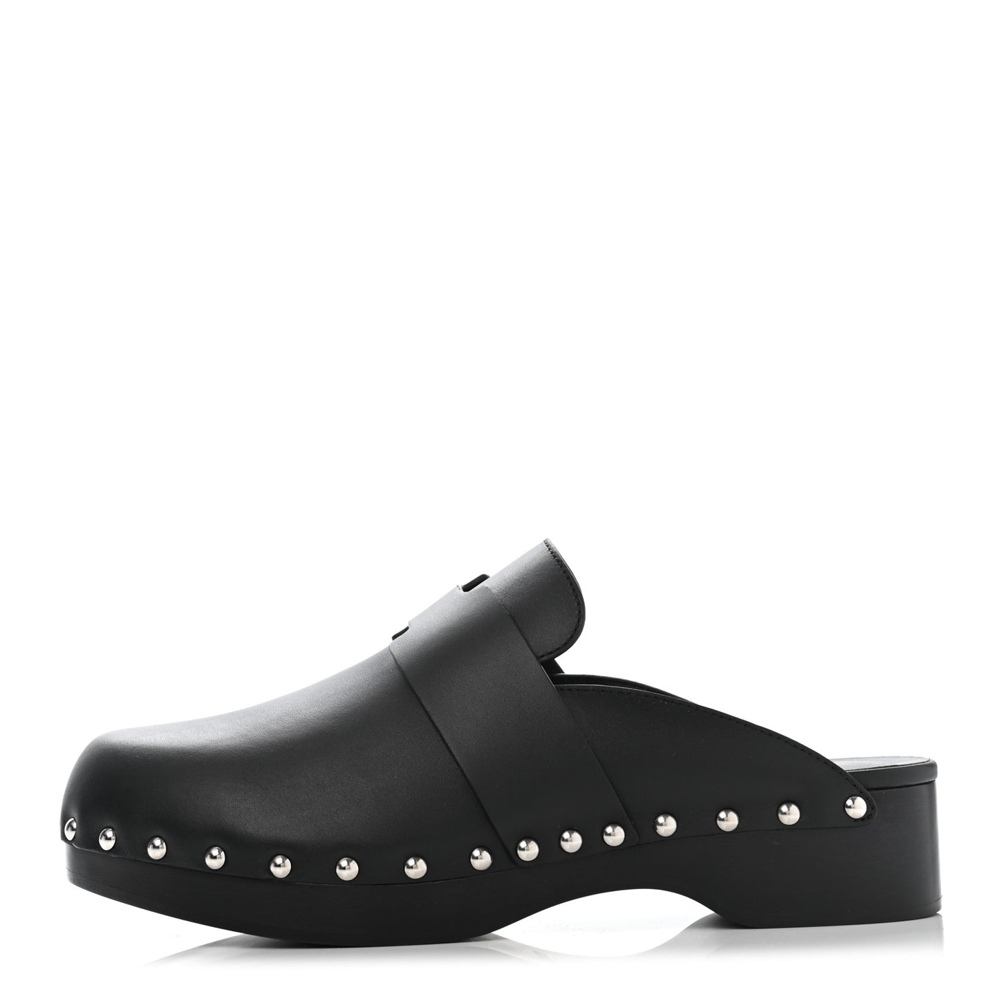 Calfskin Calya Mules 38 Black