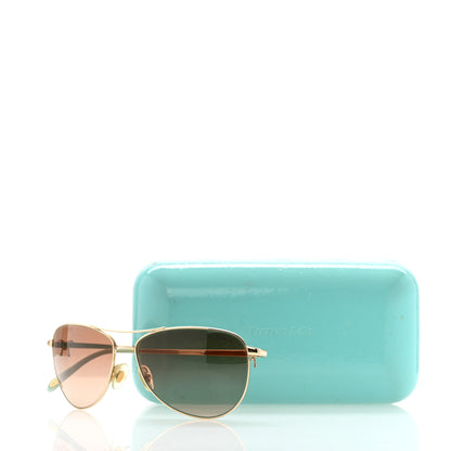 Tiffany Aviator Twist Bow Sunglasses TF 3044 Gold 8 of 8
