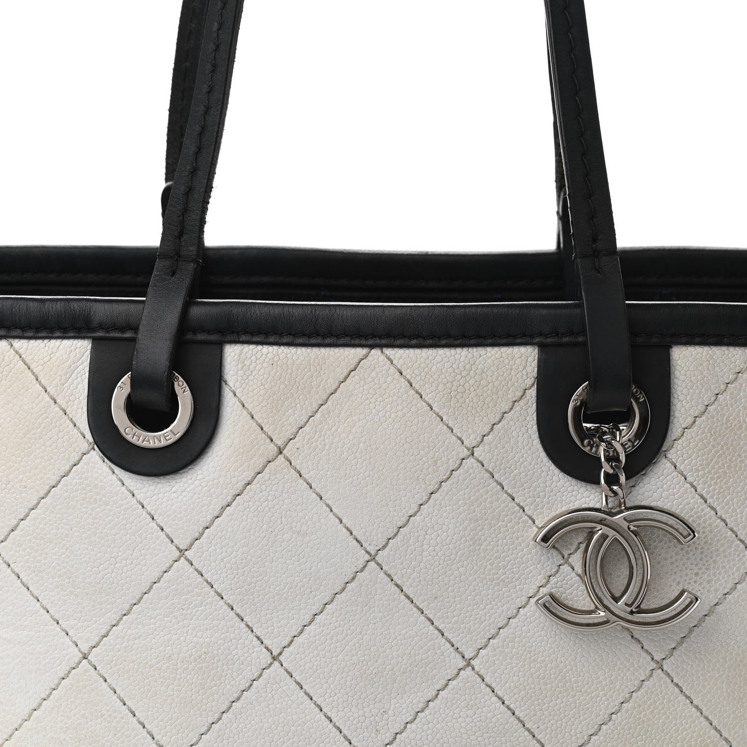 Chanel Grained Calfskin Shopping Fever Tote White 8 of 11