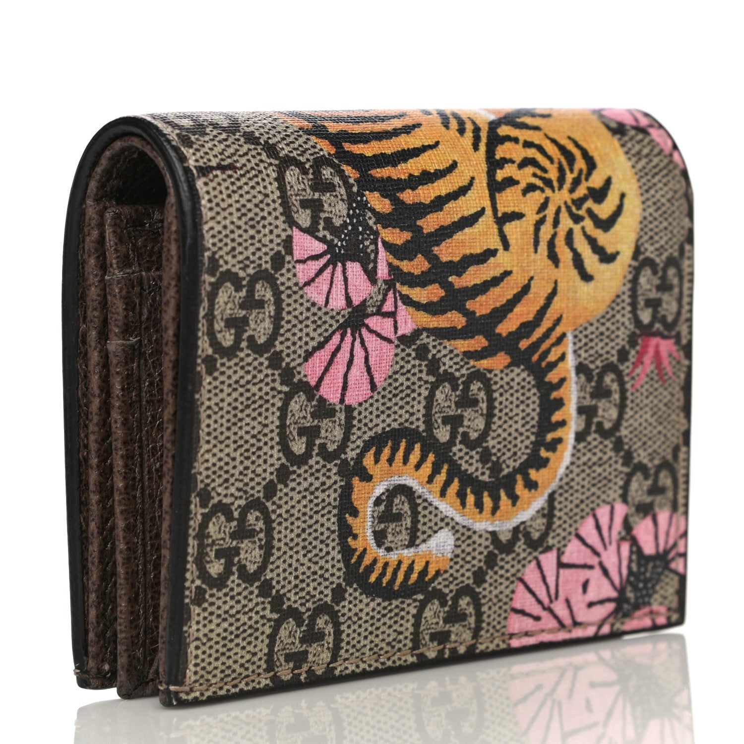 Gucci GG Supreme Monogram Bengal Card Case Beige Pink 3 of 10