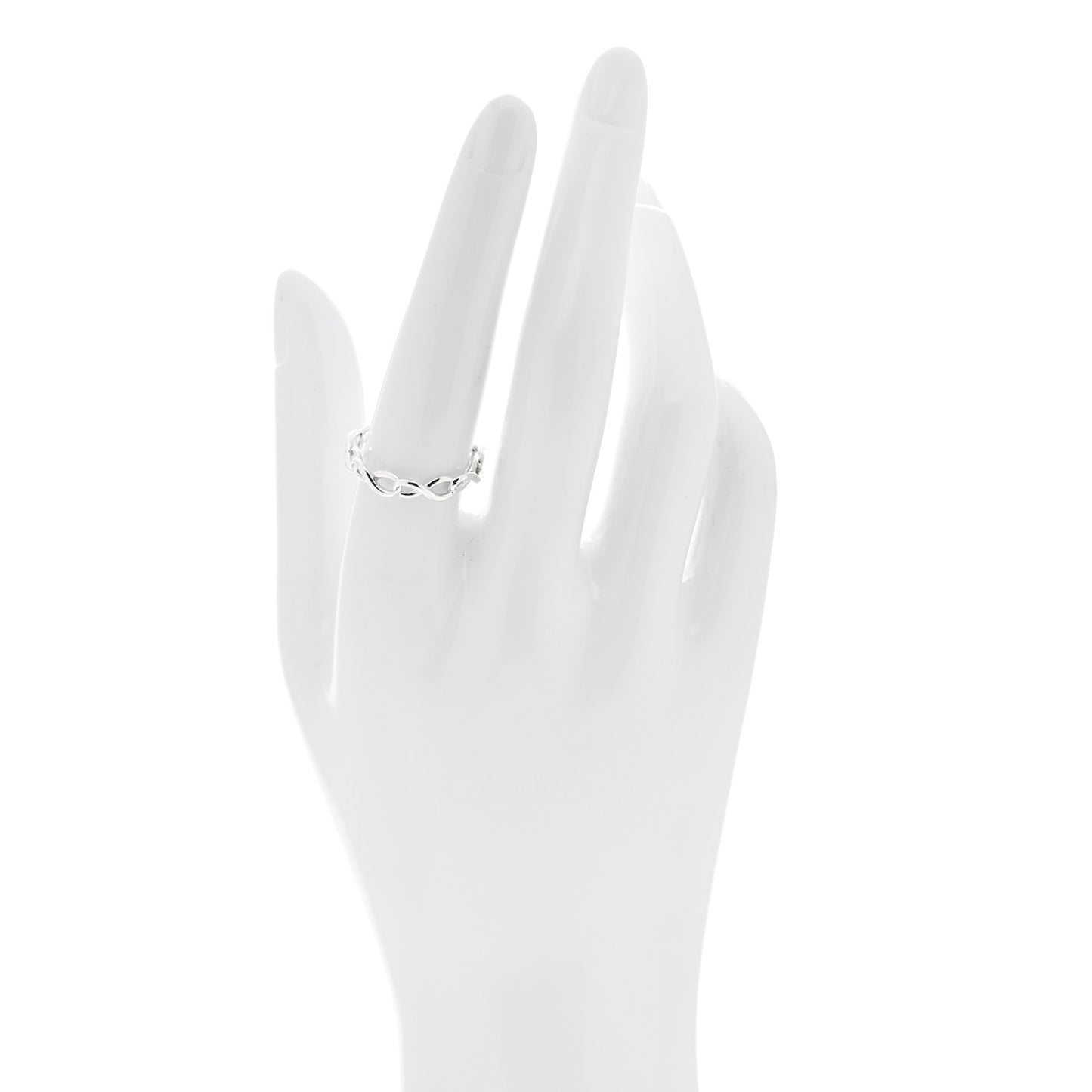 Sterling Silver Narrow Infinity Band Ring 55 7.25