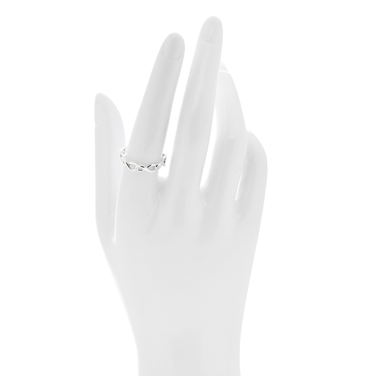 Tiffany Sterling Silver Narrow Infinity Band Ring 55 7.25 2 of 4