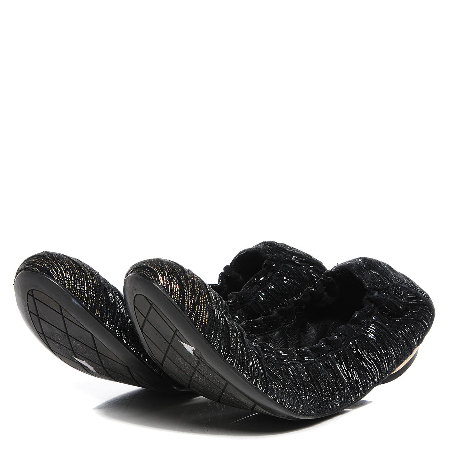 Elastic Ballerina Flats 40 Black
