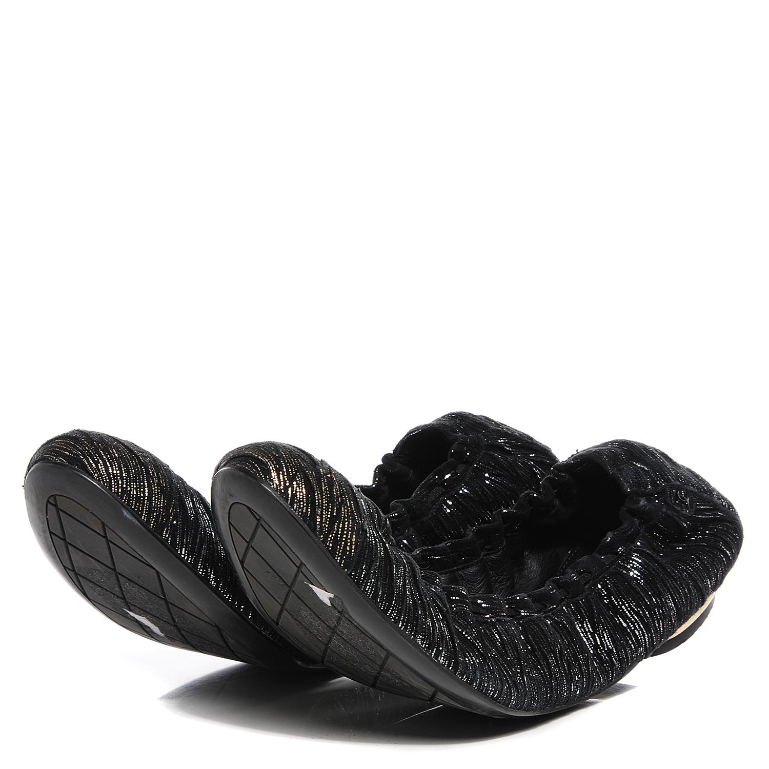 Chanel Elastic Ballerina Flats 40 Black 3 of 7