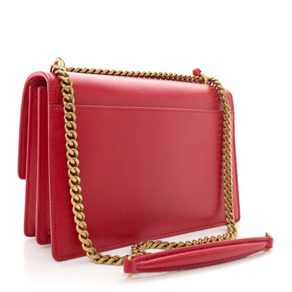 Saint Laurent Calfskin Medium Monogram Sunset Rouge Eros 2 of 9