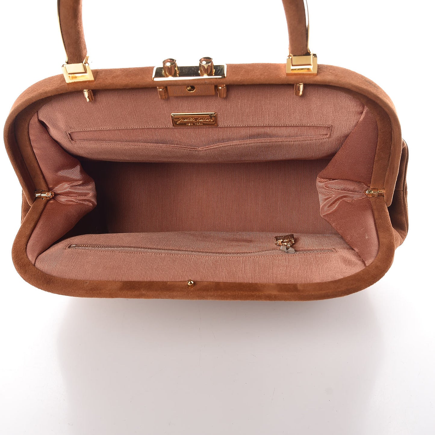 Suede Frame Bag Tan