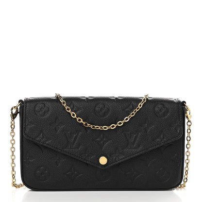 Louis Vuitton Empreinte Pochette Felicie Chain Wallet Black 3 of 12