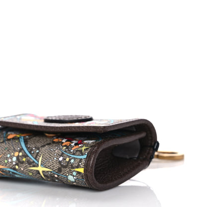 Gucci X DISNEY GG Supreme Monogram Donald Duck Interlocking G Key Pouch Beige Multicolor New Acero 11 of 11