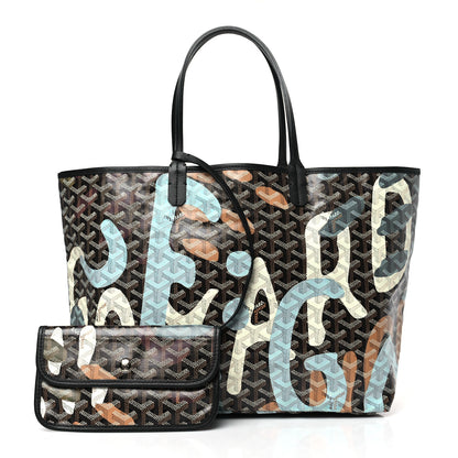 Goyard Goyardine Saint Louis Lettres Camouflage PM Black Blue 1 of 8