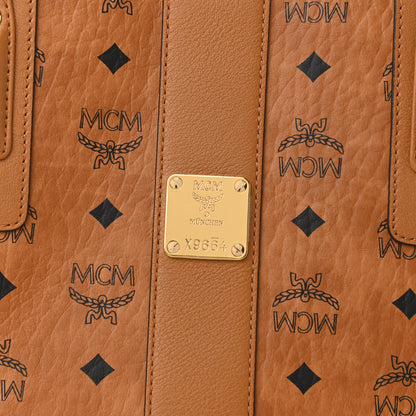 MCM Visetos Medium Liz Reversible Shopper Tote Cognac 11 of 17
