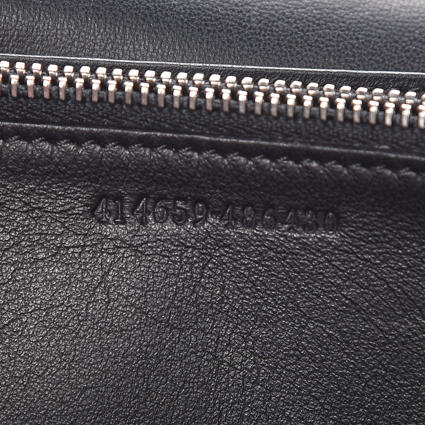 Metallic Calfskin Skull Wallet on Chain Black Pearl