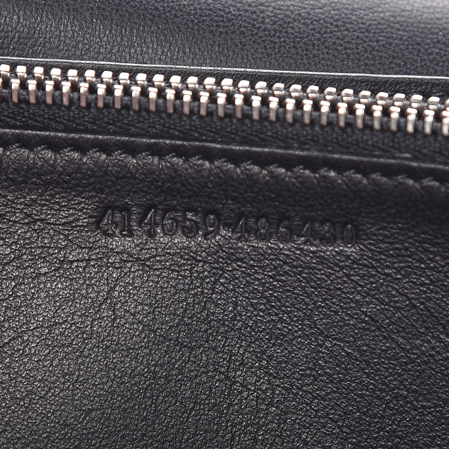 Alexander McQueen Metallic Calfskin Skull Wallet on Chain Black Pearl 10 of 12