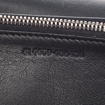 Alexander McQueen Metallic Calfskin Skull Wallet on Chain Black Pearl 10 of 12