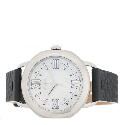 Fendi Stainless Steel Calfskin Mother of Pearl 36mm Selleria Quartz Watch 2 of 4