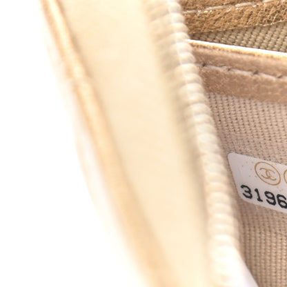 Chanel Metallic Lambskin Quilted Large Gusset Zip Around Wallet Gold 8 of 8