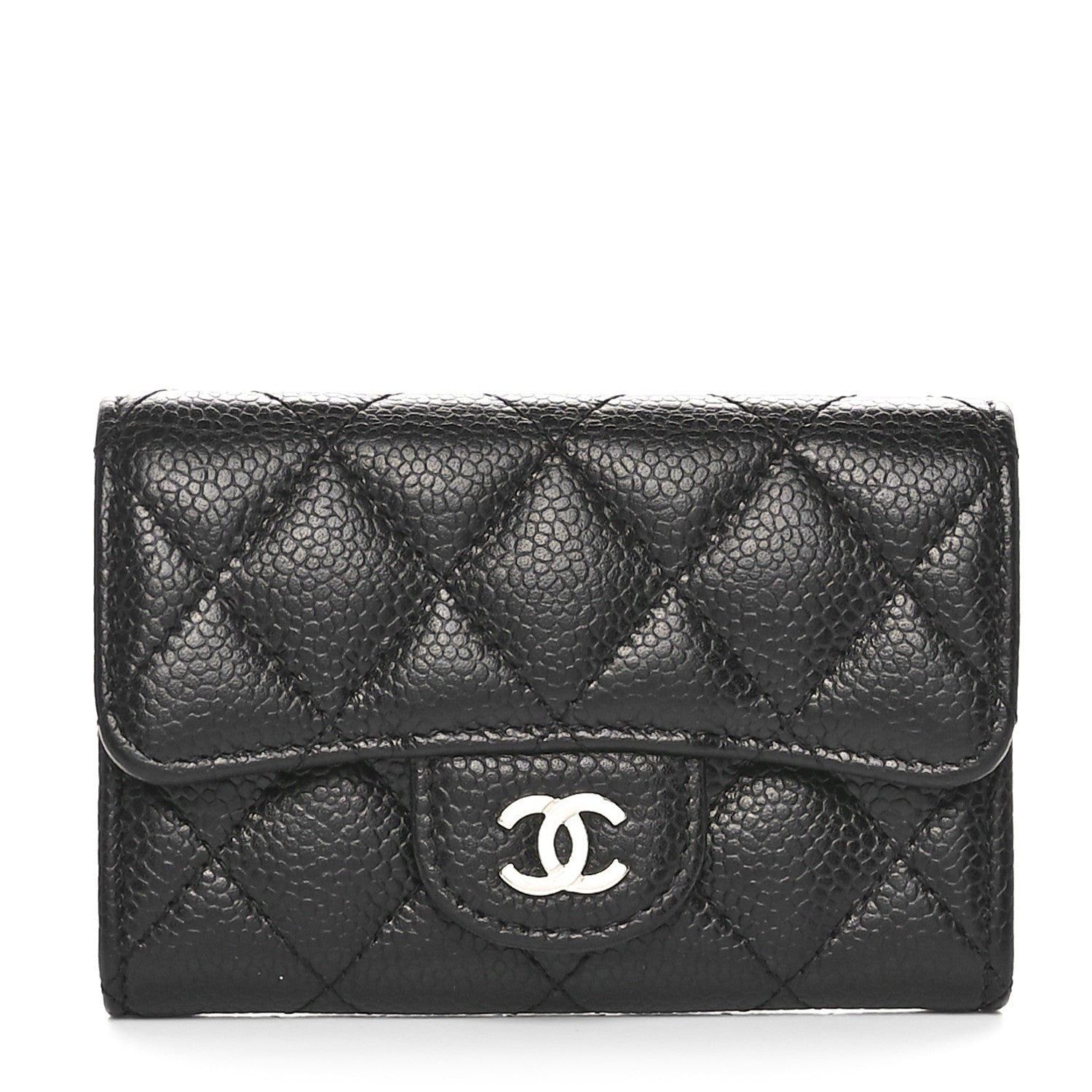 Chanel Caviar Quilted Flap Card Holder Black 1 of 10