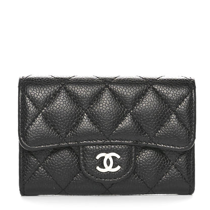 Chanel Caviar Quilted Flap Card Holder Black 1 of 10
