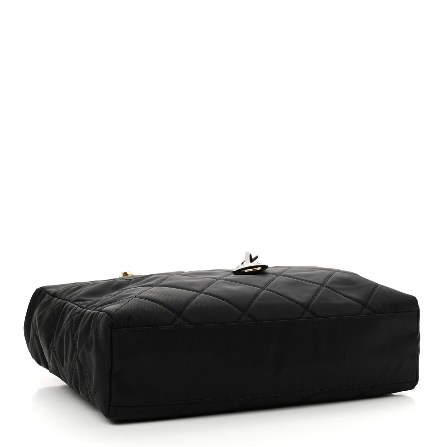 Re-Nylon Impuntu Quilted Re-Edition 1995 Chaine Medium Tote Bag Black