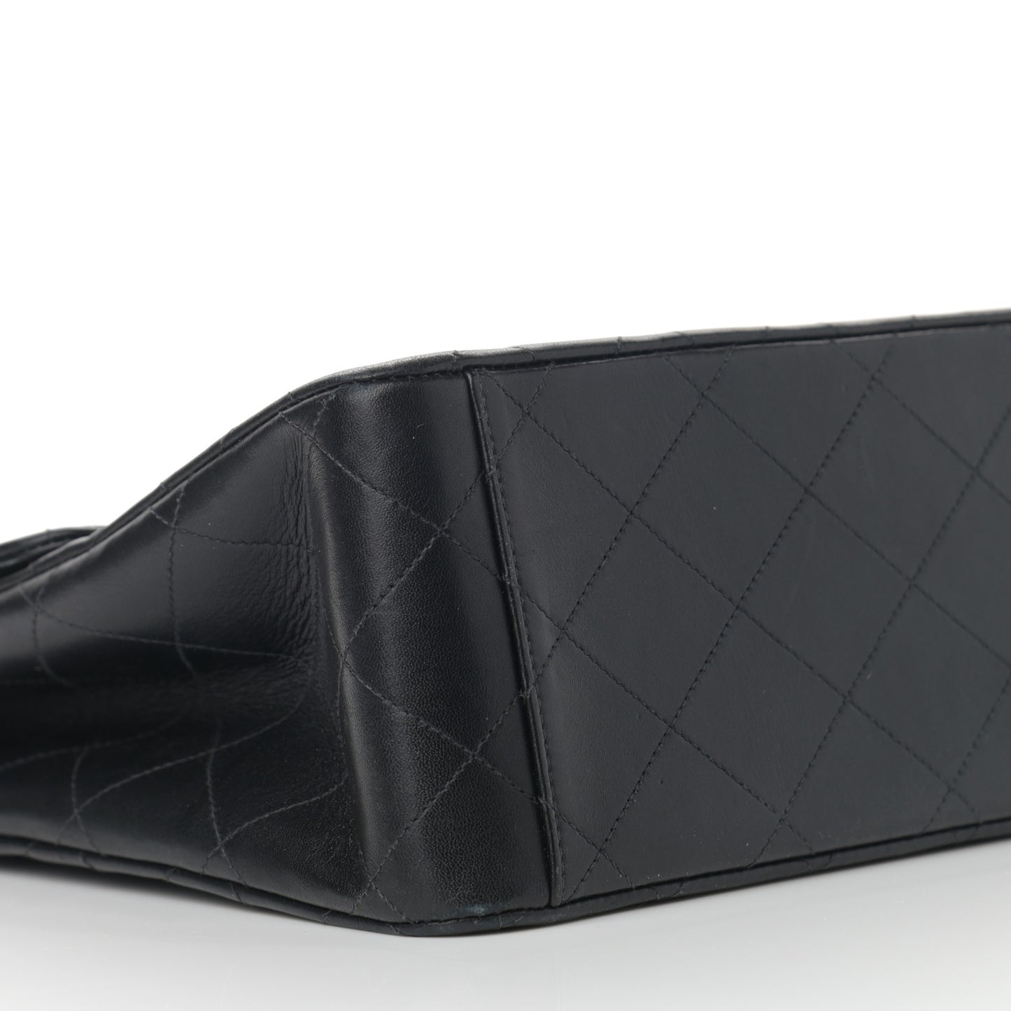 Lambskin Quilted XL Jumbo Single Flap Black