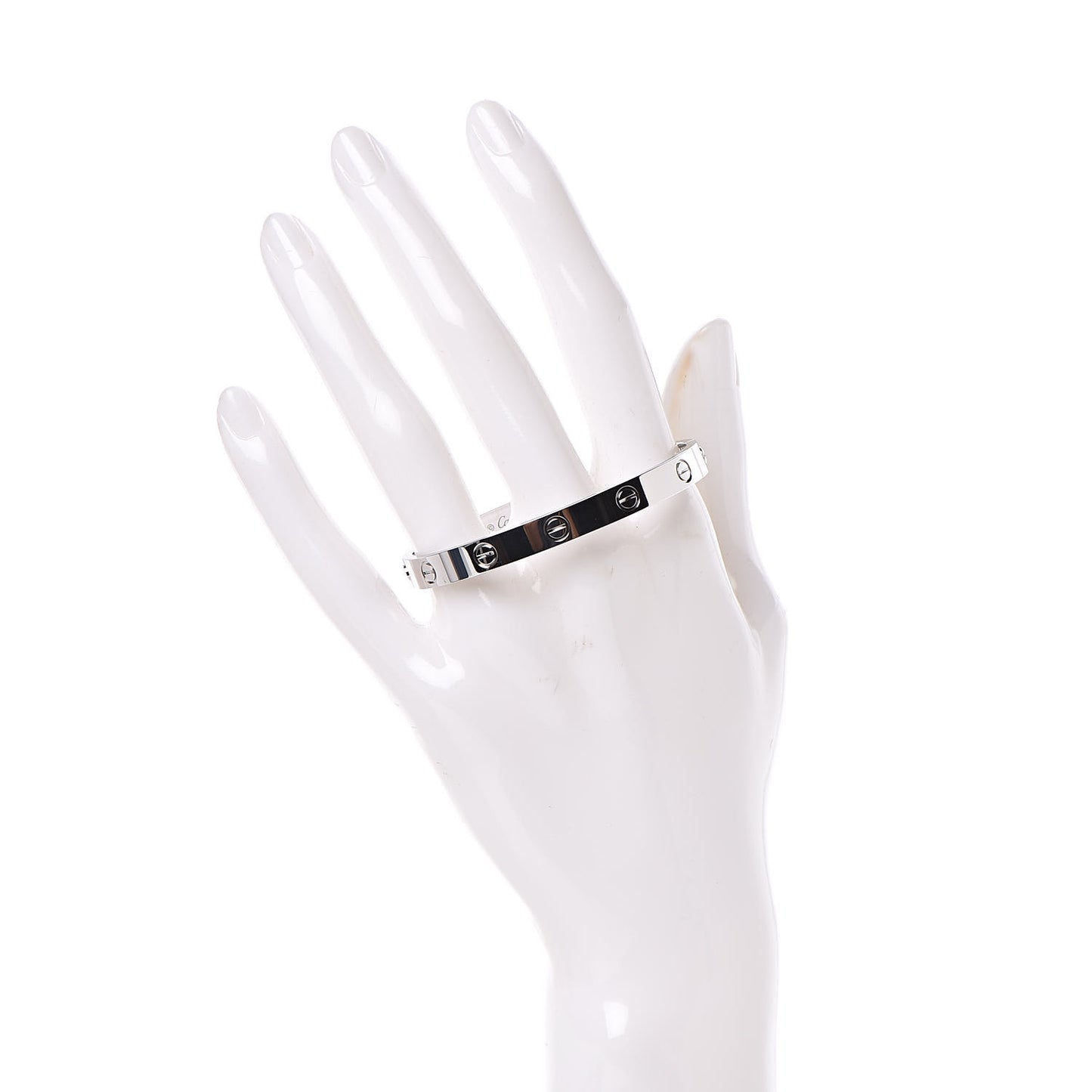18K White Gold LOVE Bracelet 16