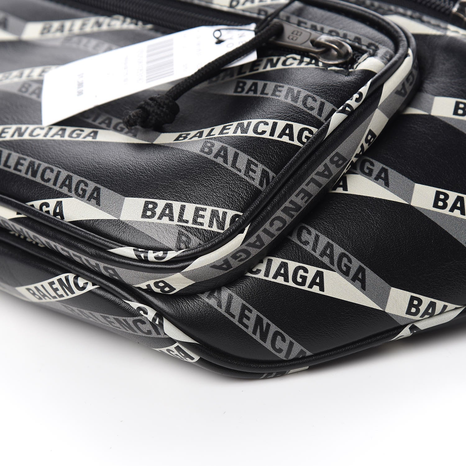 Balenciaga Smooth Calfskin Losange Monogram Explorer Belt Bag Black Grey 8 of 9