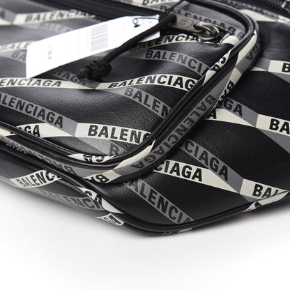 Balenciaga Smooth Calfskin Losange Monogram Explorer Belt Bag Black Grey 8 of 9