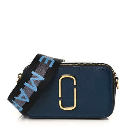 Marc Jacobs Saffiano Small Snapshot Camera Bag Blue Sea 1 of 9